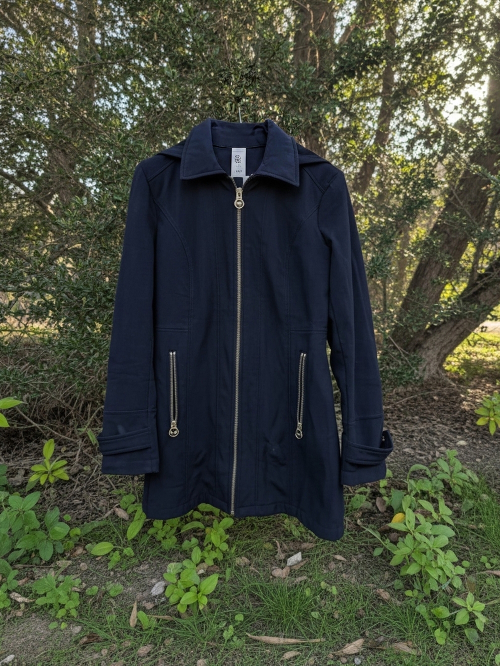 MICHAEL Michael Kors Black Jacket with Gold MK Zipper Pull
